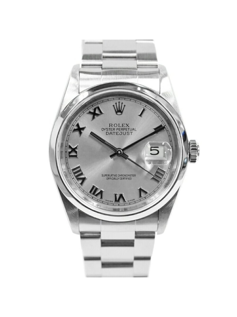 Rolex Datejust Gray Rome D No Overseas Watch SS